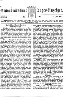 Schwabmünchner Tages-Anzeiger Sonntag 13. Juli 1873
