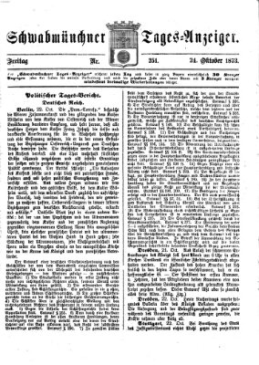 Schwabmünchner Tages-Anzeiger Freitag 24. Oktober 1873