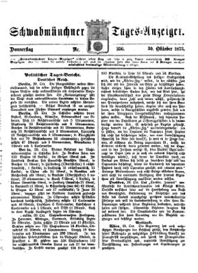 Schwabmünchner Tages-Anzeiger Donnerstag 30. Oktober 1873