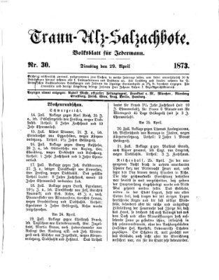 Traun-Alz-Salzachbote Dienstag 29. April 1873