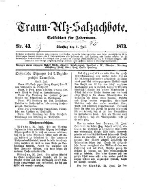 Traun-Alz-Salzachbote Dienstag 1. Juli 1873