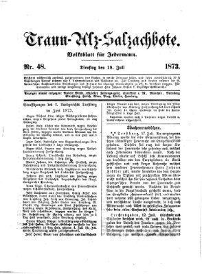 Traun-Alz-Salzachbote Freitag 18. Juli 1873