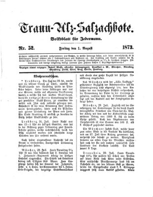Traun-Alz-Salzachbote Freitag 1. August 1873