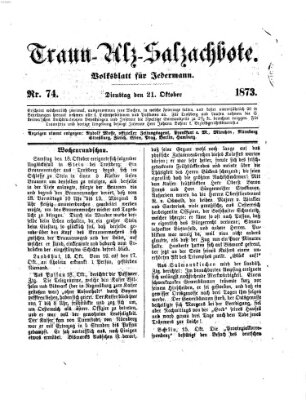 Traun-Alz-Salzachbote Dienstag 21. Oktober 1873