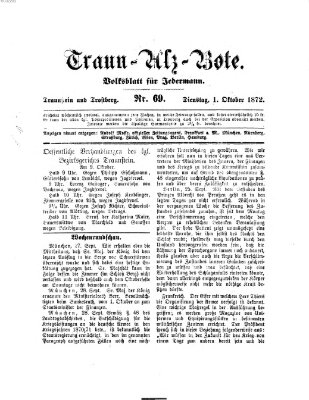 Traun-Alz-Bote (Traun-Alz-Salzachbote) Dienstag 1. Oktober 1872