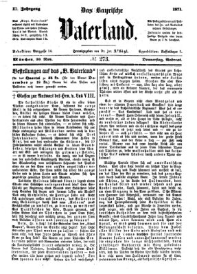 Das bayerische Vaterland Donnerstag 30. November 1871