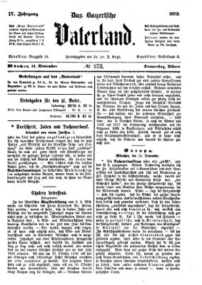 Das bayerische Vaterland Donnerstag 14. November 1872