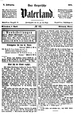 Das bayerische Vaterland Mittwoch 9. April 1873