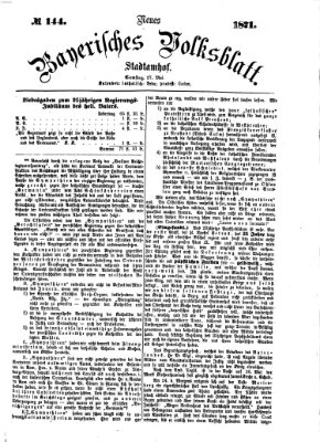 Neues bayerisches Volksblatt Samstag 27. Mai 1871
