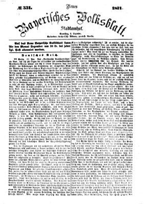 Neues bayerisches Volksblatt Samstag 2. Dezember 1871