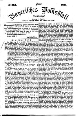 Neues bayerisches Volksblatt Sonntag 24. Dezember 1871