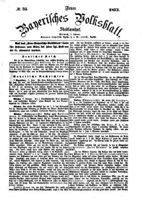 Neues bayerisches Volksblatt Mittwoch 5. Februar 1873