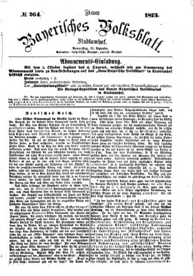 Neues bayerisches Volksblatt Donnerstag 25. September 1873