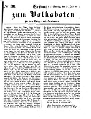 Der Volksbote für den Bürger und Landmann Montag 24. Juli 1871
