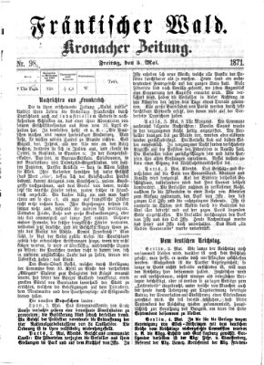 Fränkischer Wald Freitag 5. Mai 1871