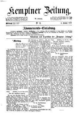 Kemptner Zeitung Mittwoch 4. Januar 1871