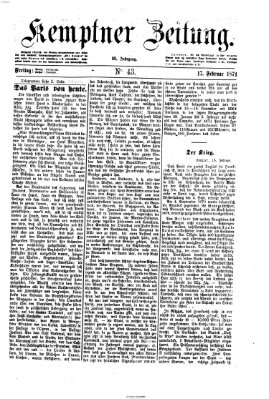 Kemptner Zeitung Freitag 17. Februar 1871