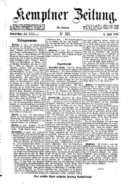 Kemptner Zeitung Donnerstag 8. Juni 1871