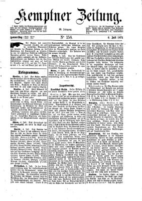 Kemptner Zeitung Donnerstag 6. Juli 1871