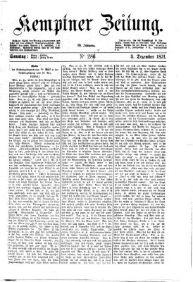 Kemptner Zeitung Sonntag 3. Dezember 1871