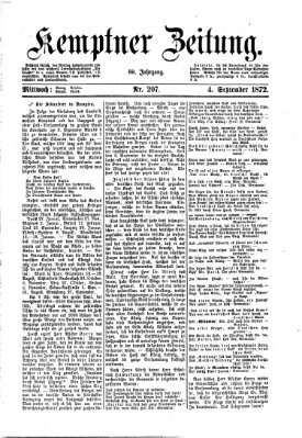 Kemptner Zeitung Mittwoch 4. September 1872