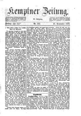 Kemptner Zeitung Freitag 13. September 1872
