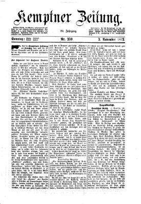 Kemptner Zeitung Sonntag 3. November 1872