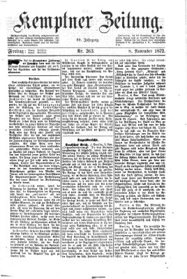 Kemptner Zeitung Freitag 8. November 1872