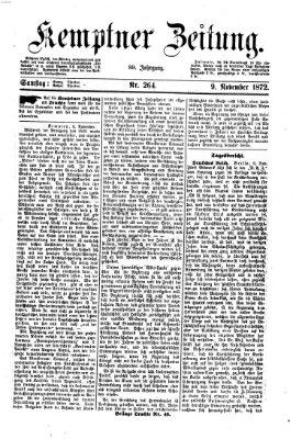 Kemptner Zeitung Samstag 9. November 1872