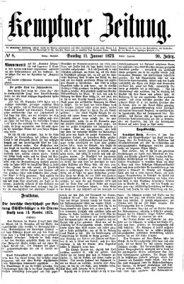 Kemptner Zeitung Samstag 11. Januar 1873