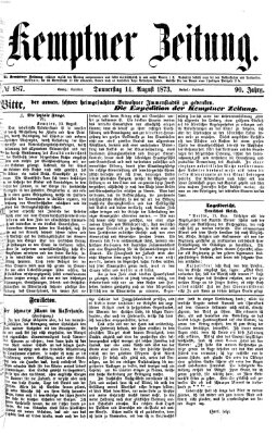 Kemptner Zeitung Donnerstag 14. August 1873