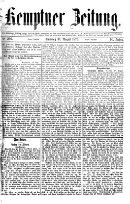 Kemptner Zeitung Sonntag 31. August 1873