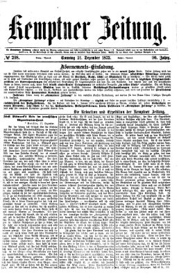 Kemptner Zeitung Sonntag 21. Dezember 1873