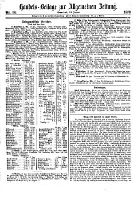 Allgemeine Zeitung Samstag 18. Januar 1873