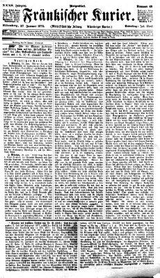 Fränkischer Kurier Samstag 27. Januar 1872