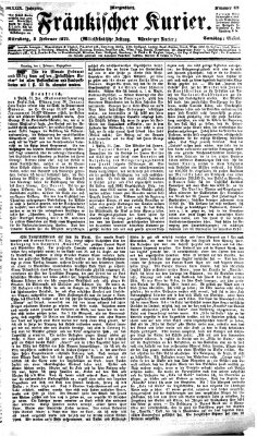 Fränkischer Kurier Samstag 3. Februar 1872