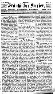 Fränkischer Kurier Sonntag 4. Februar 1872