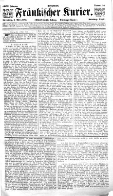 Fränkischer Kurier Samstag 2. März 1872