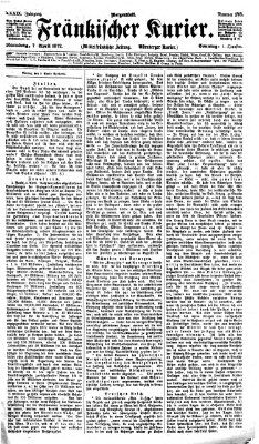 Fränkischer Kurier Sonntag 7. April 1872