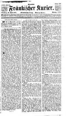 Fränkischer Kurier Montag 29. April 1872