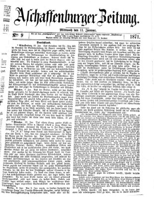 Aschaffenburger Zeitung Mittwoch 11. Januar 1871