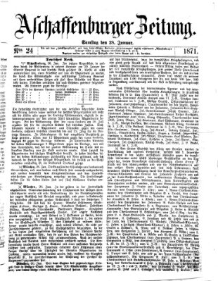 Aschaffenburger Zeitung Samstag 28. Januar 1871