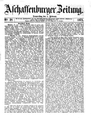 Aschaffenburger Zeitung Donnerstag 2. Februar 1871
