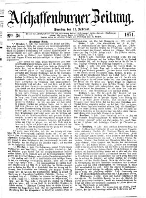 Aschaffenburger Zeitung Samstag 11. Februar 1871