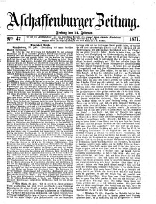 Aschaffenburger Zeitung Freitag 24. Februar 1871