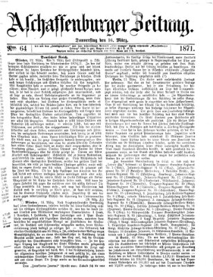 Aschaffenburger Zeitung Donnerstag 16. März 1871
