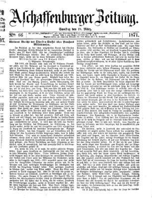 Aschaffenburger Zeitung Samstag 18. März 1871