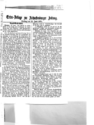 Aschaffenburger Zeitung Freitag 23. Juni 1871