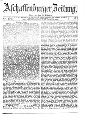 Aschaffenburger Zeitung Donnerstag 12. Oktober 1871