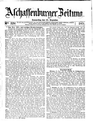 Aschaffenburger Zeitung Donnerstag 28. Dezember 1871
